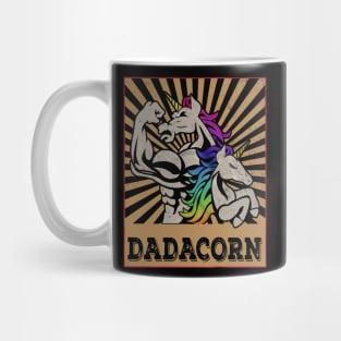 Dadacorn T Shirt Unicorn Muscle Dad - Baby Fathers Day Gift Mug